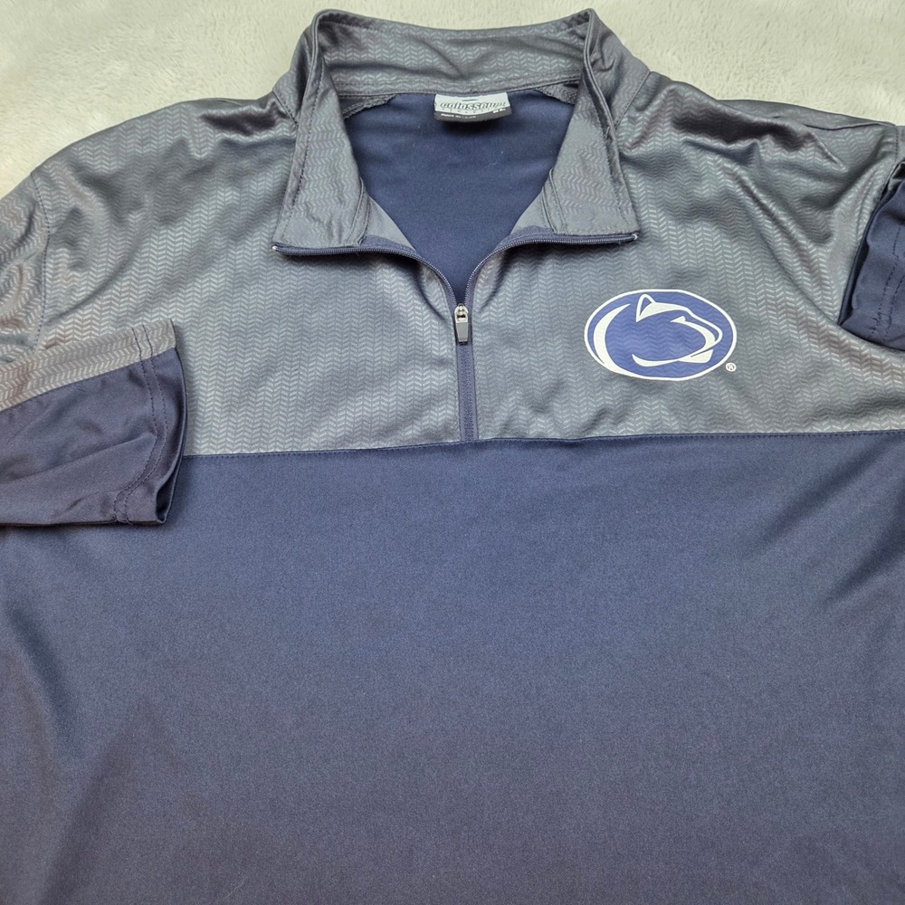 PSU Colosseum Quarter Zip Men XL Penn State Nittany Lions Performance Navy Blue
